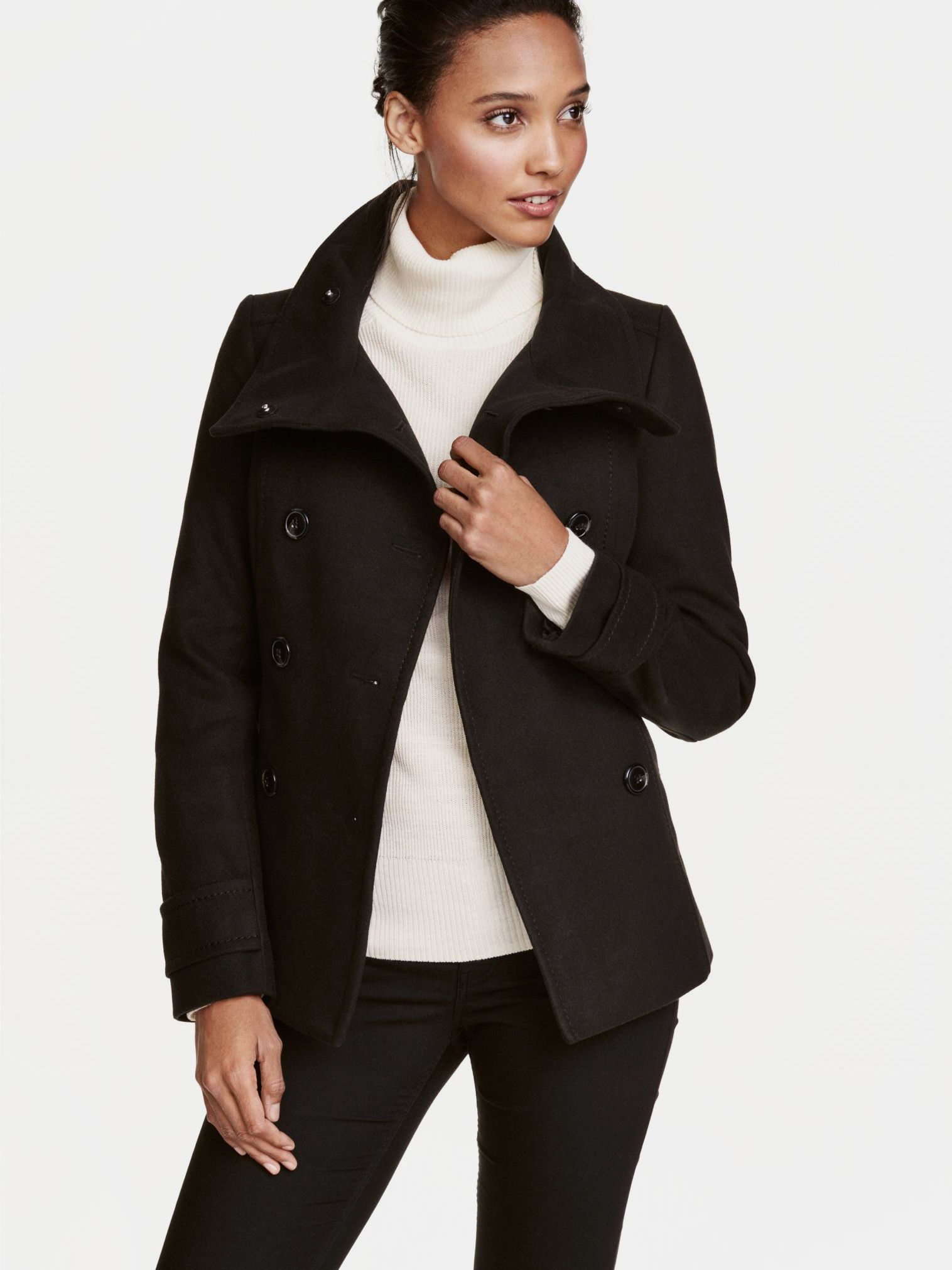 

Пальто H&M 0390162 32 Черное
