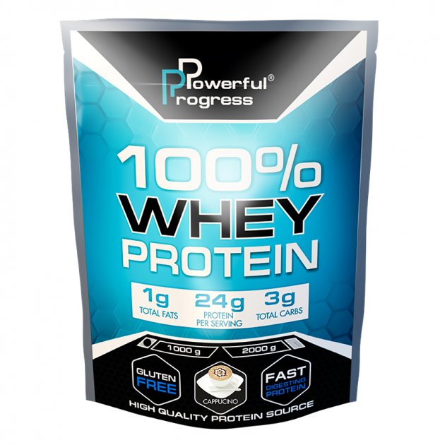 

Сывороточный протеин концентрат Powerful Progress 100% Whey Protein 1000 грамм Капучино