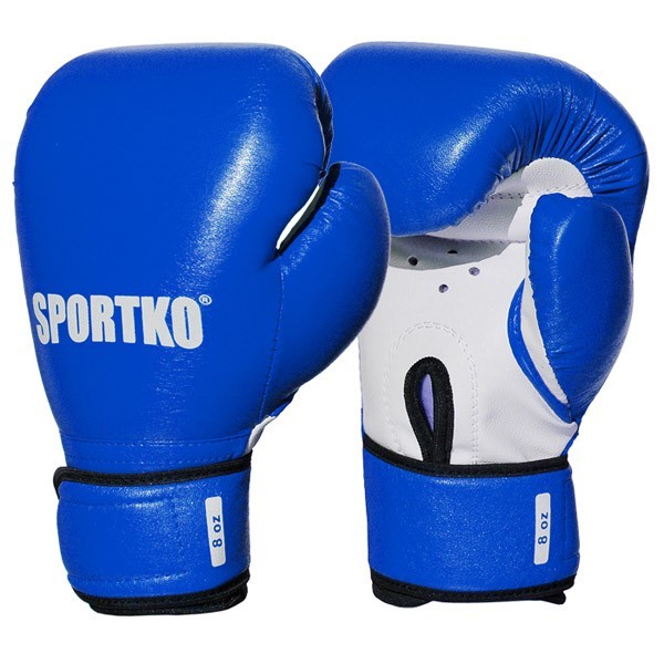 

Боксерские перчатки детские SPORTKO 8 унций синие