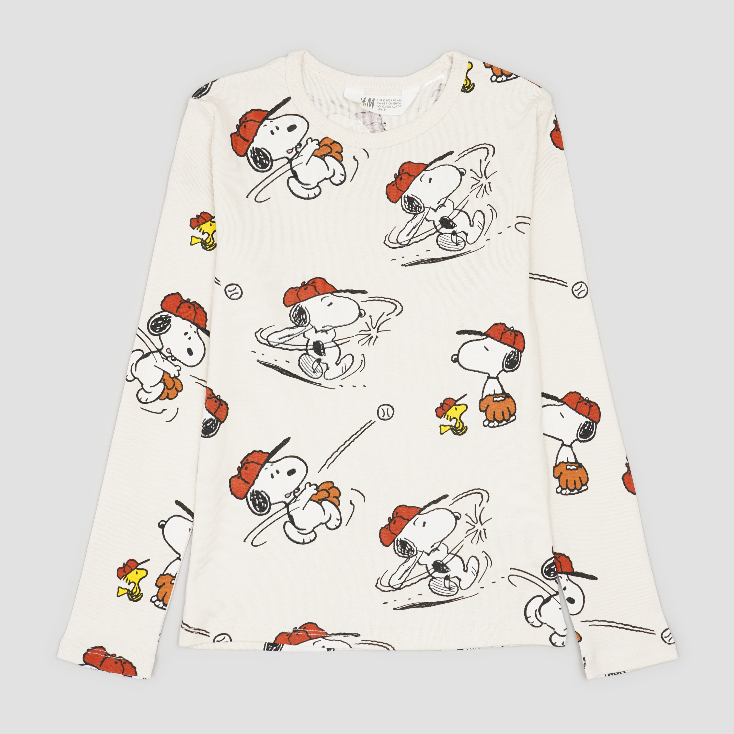 

Футболка с длинными рукавами H&M 4186241 122-128 см Айвори
