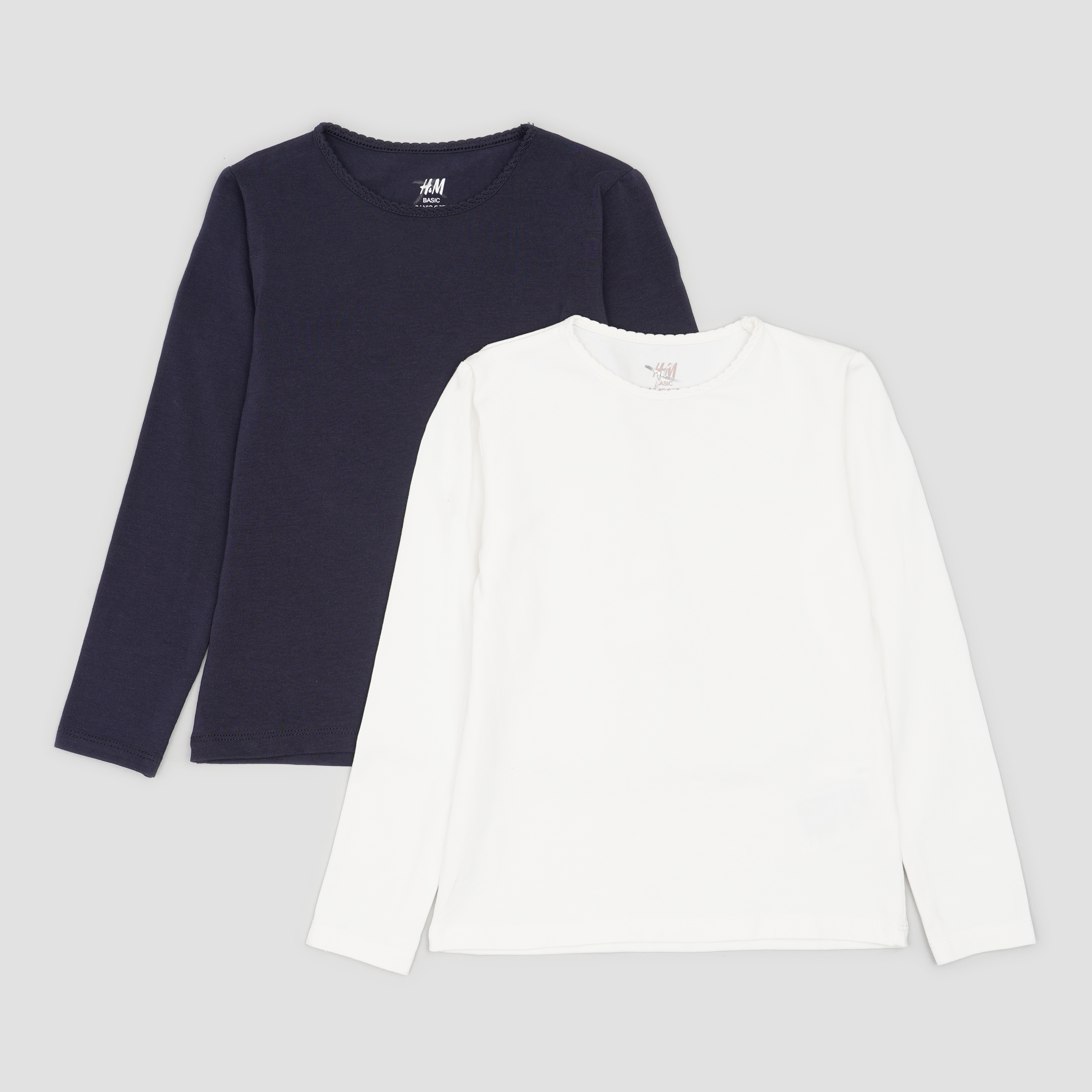 

Футболка с длинными рукавами H&M 7035906 110-116 см Темно-синяя