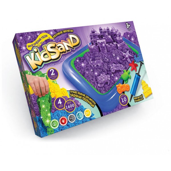 

"Кинетический песок KidSand" 1600г+песочница 7450DT Комплект креативного творчества AdV