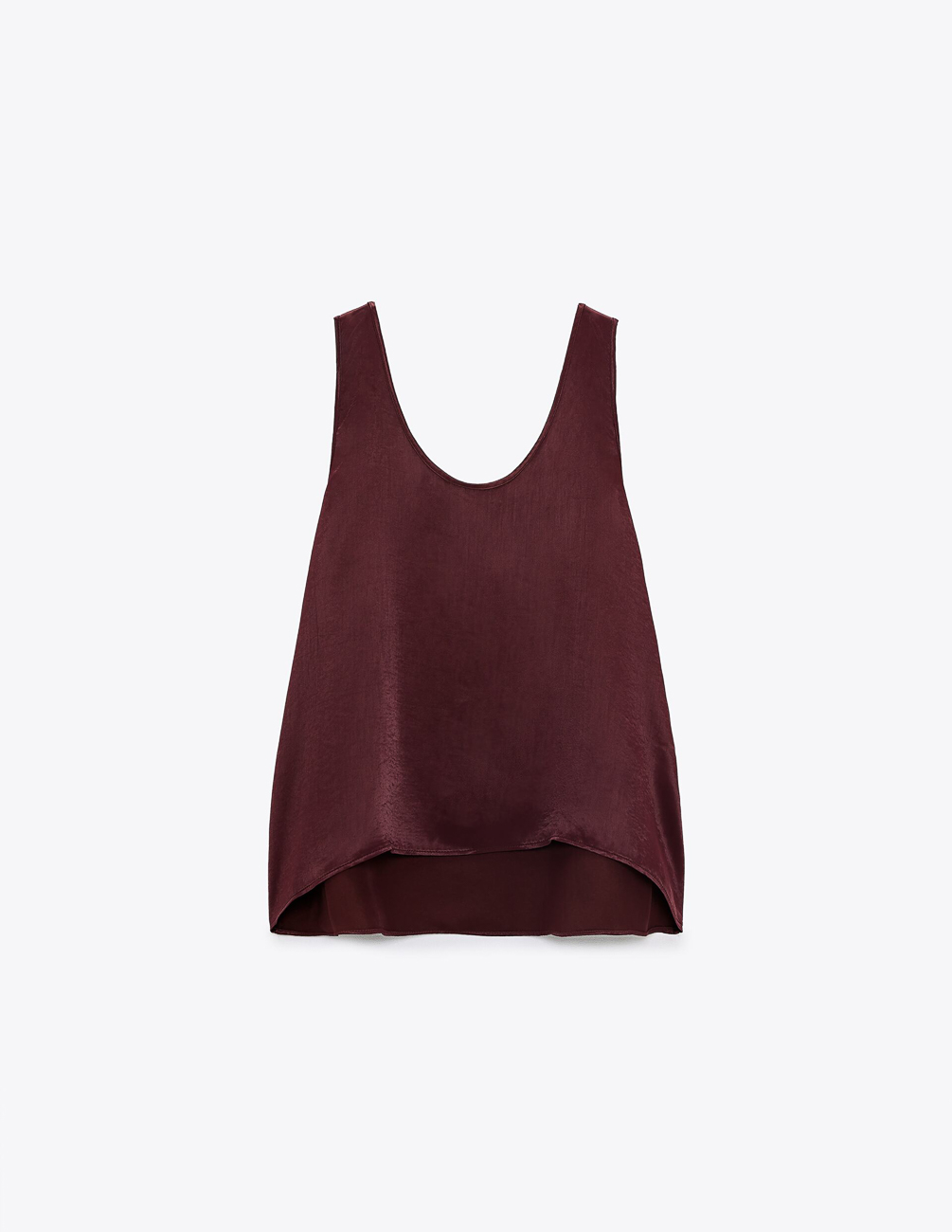 

Майка Zara Ж1069075 (3666/182/681) цвет бордовый S