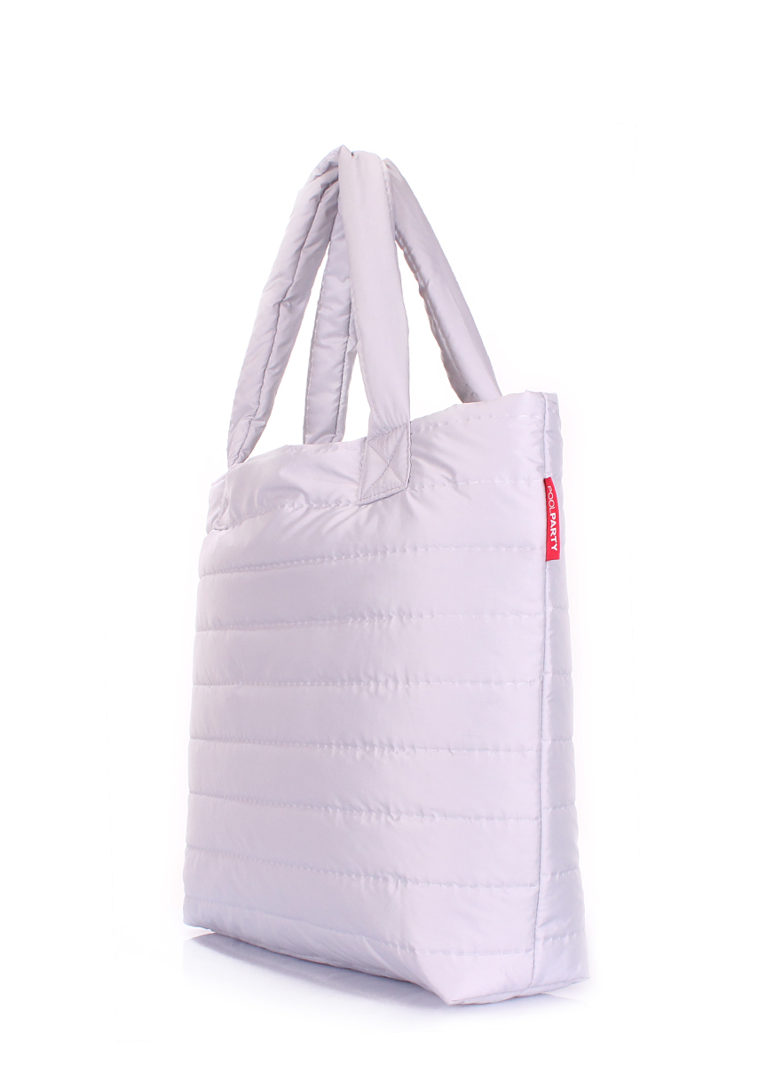 

Сумка женская дутая Poolparty PP4 New Grey (P-1249)