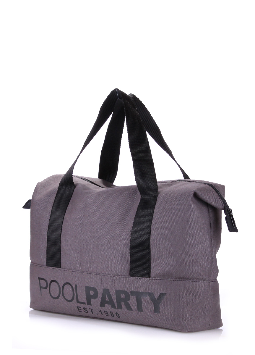 

Сумка женская коттоновая Poolparty Superbag 2 Grey (P-1629)