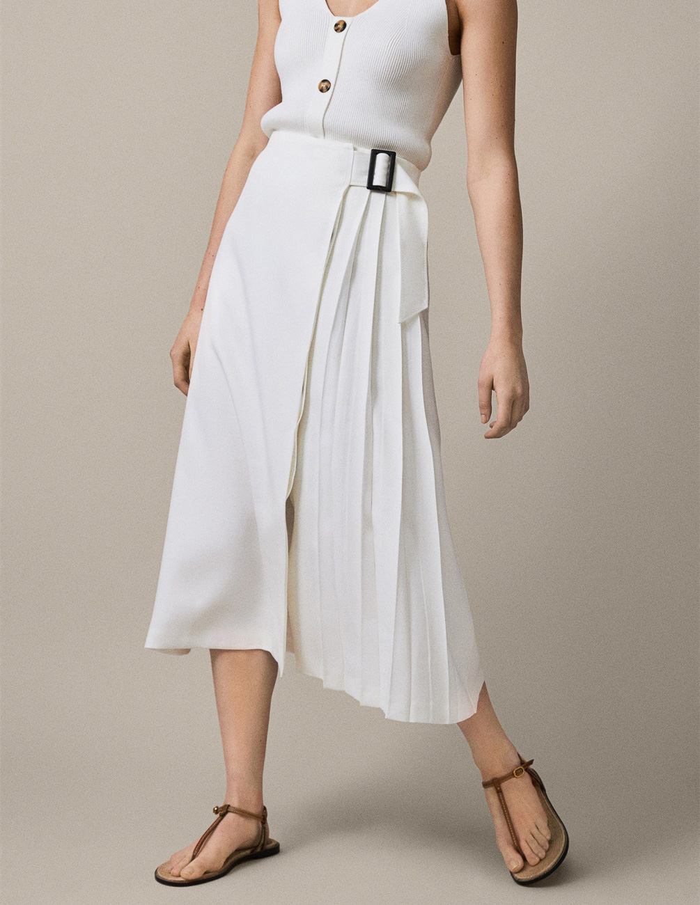 

Юбка Massimo Dutti Ж1070197 (5222/530/251) цвет белый M