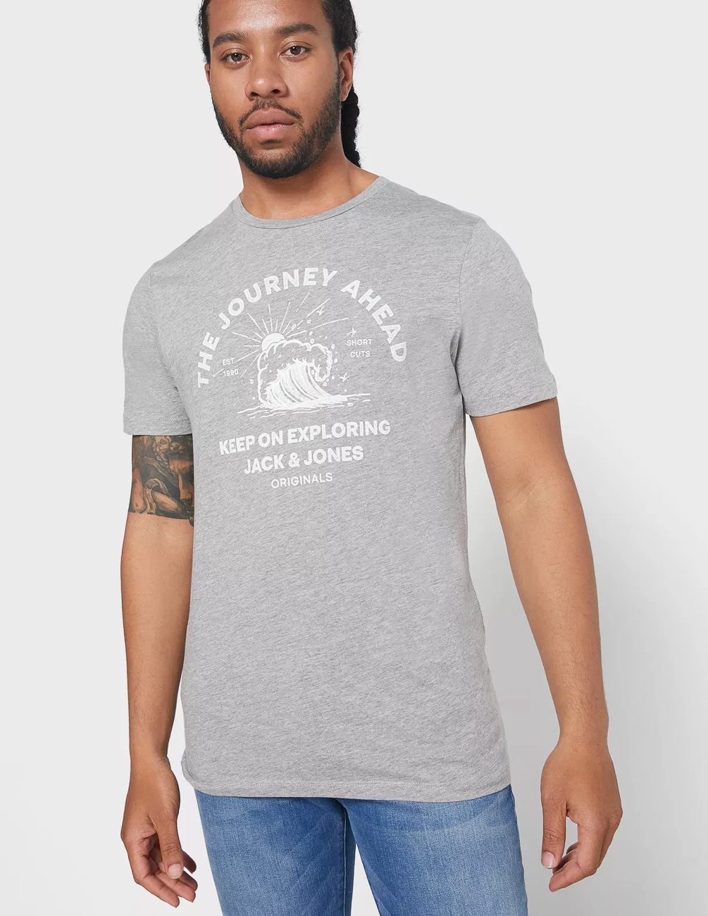 

Футболка JACK&JONES М0112008 цвет серый M