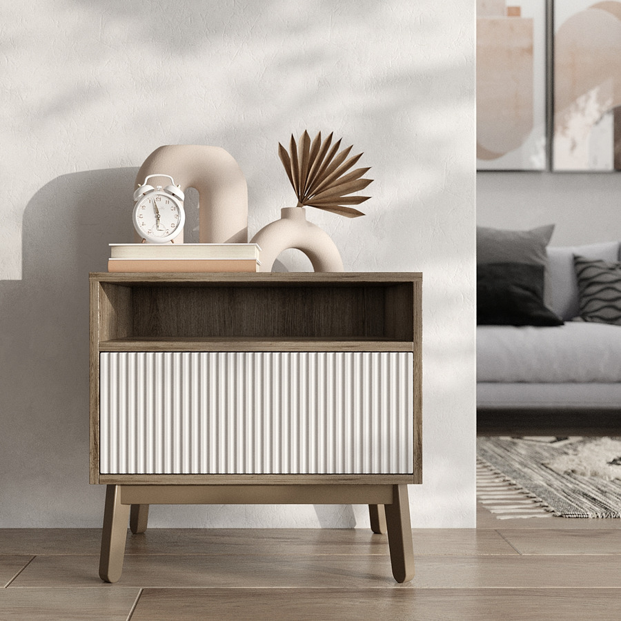 

Тумба прикроватная Fenster Риччи Аликанте/Белая