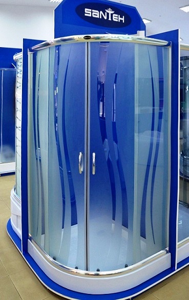 

Кабина душевая полукруглая 9001 R ECO (90х90х195) стекло ROLA / поддон - 15 см. / Профиль алюминий хромированный