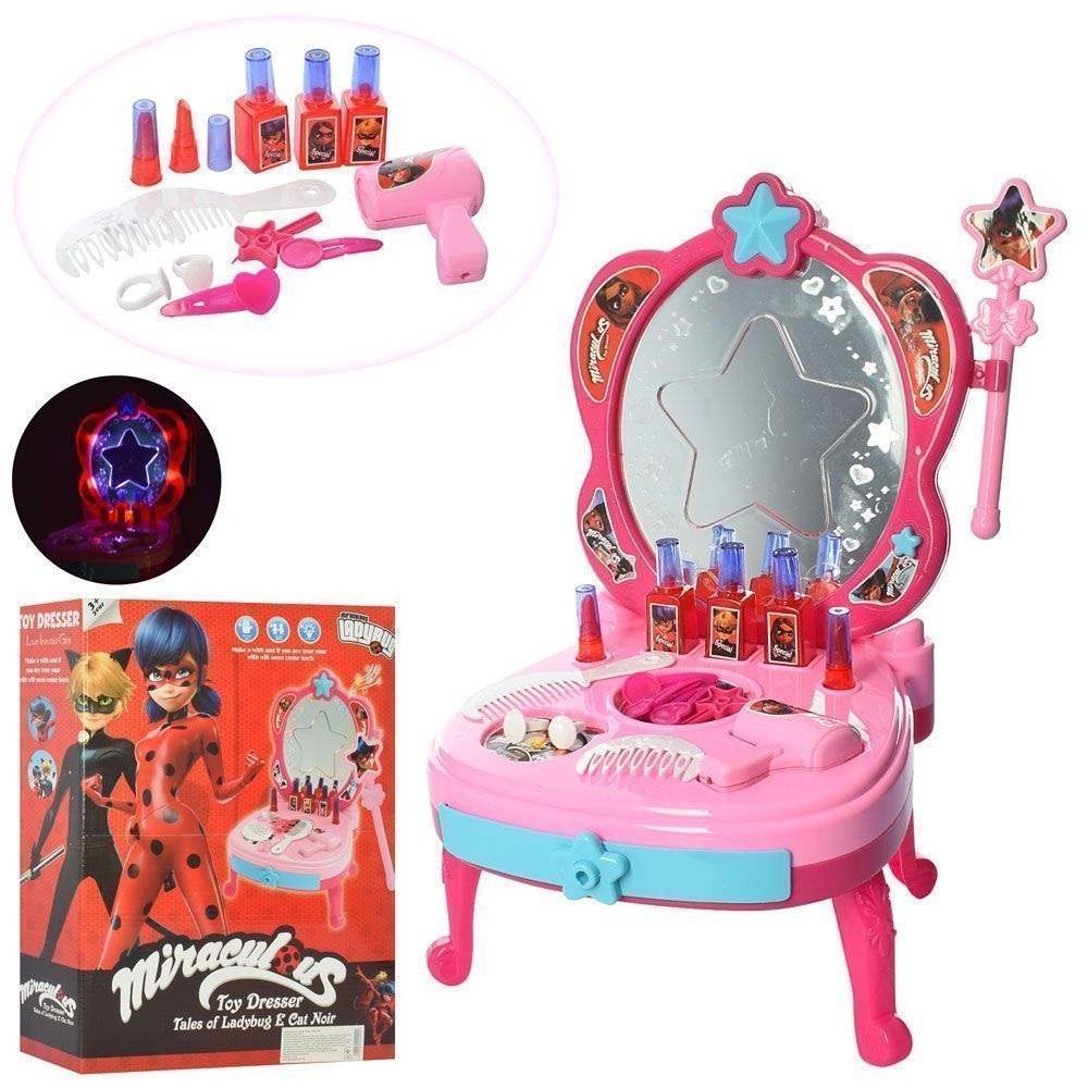 

Детский игровой набор, трюмо на ножках для девочки Toy Dresser 998A-12M LCD, розовый