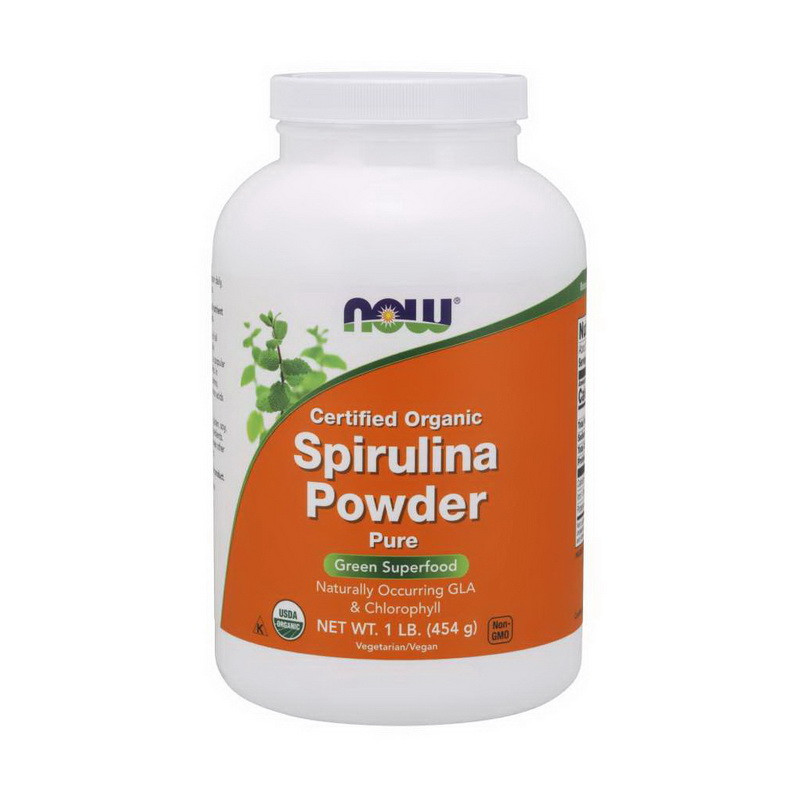 

Органический порошок спирулины Now Foods Organic Spirulina Powder (454 g, pure)