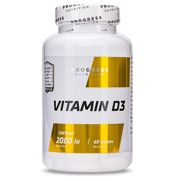 

Витамины Progress Nutrition Vitamin D3 60 таблеток