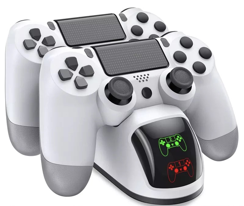 

Двойная зарядная станция Beboncool для геймпадов PlayStation (PS4 / PS4 Slim / PS4 Pro) Dualshock 4 с LED индикатором Белый