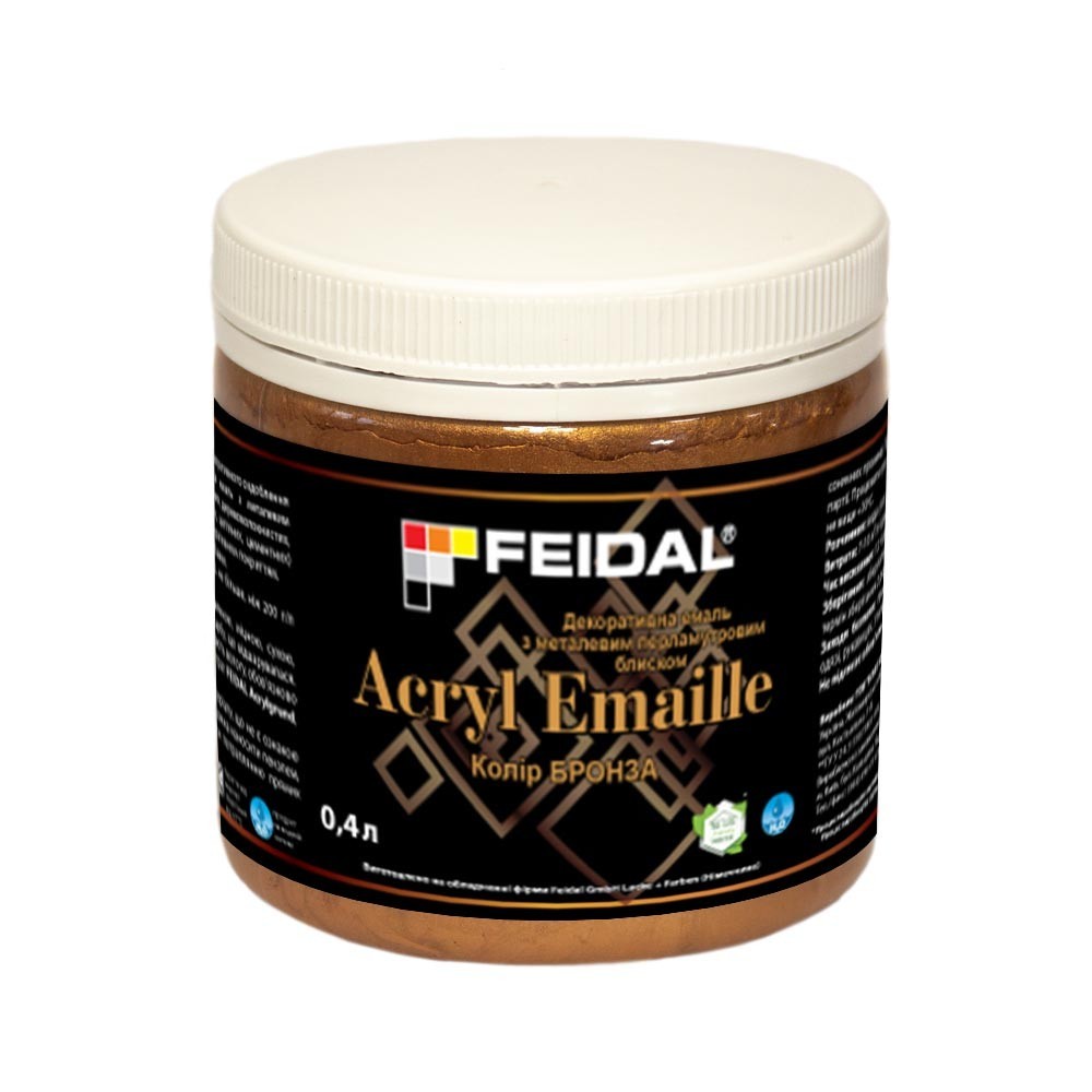 

Декоративная эмаль 0,4л FEIDAL Acryl Emaille (цвет бронза)