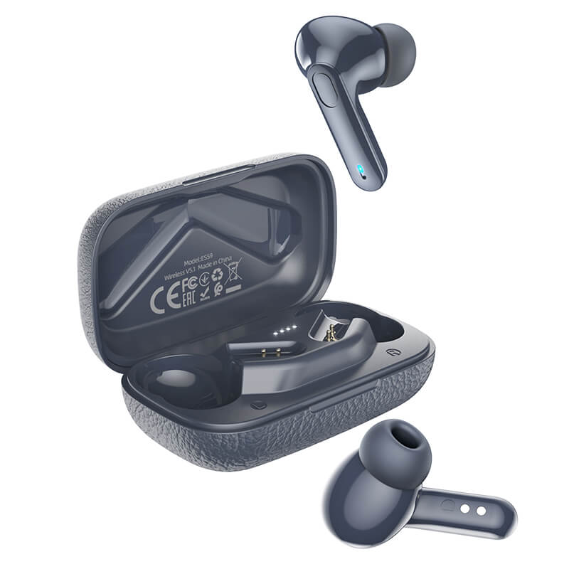 

Беспроводные Bluetooth наушники HOCO Gratified TWS wireless BT headset ES59 |BT5.1, 35/300mAh, 4.5Hours| blue