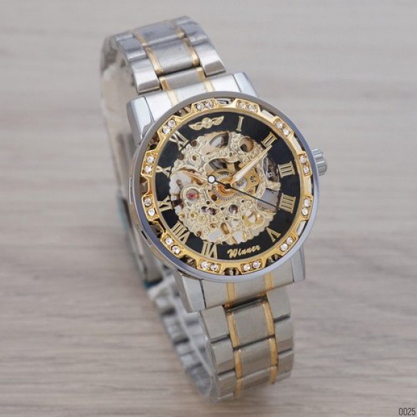 

Часы Winner 8012 Diamonds Automatic Silver-Black-Gold