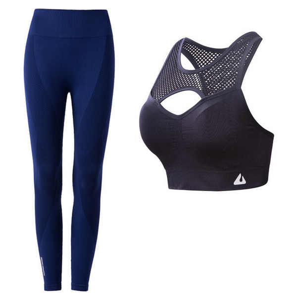 

Спортивный комплект для фитнеса NAQIYA  Черный-синий NA21, Спортивный комплект для фитнеса NAQIYA S Черный-синий NA21