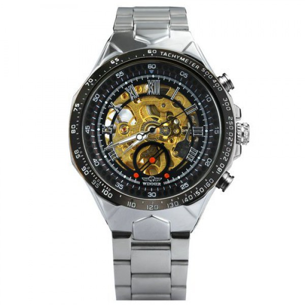 

Часы Winner 8067 Silver-Black-Gold Red
