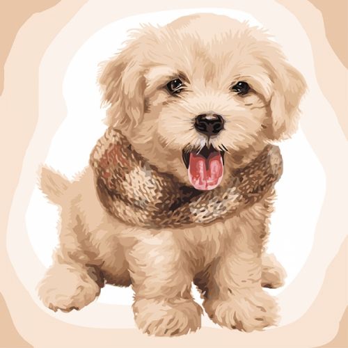 

Картина по номерам Идейка Пушистый щенок 40x40