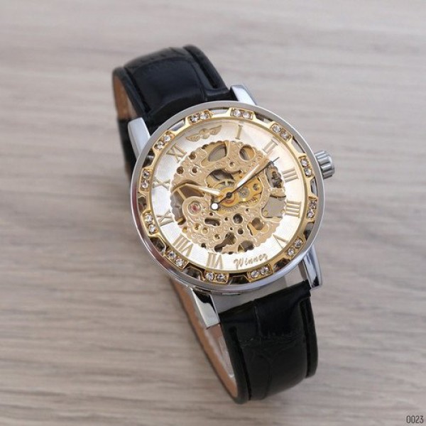 

Часы Winner 8012 Diamonds Automatic Black-Silver-White