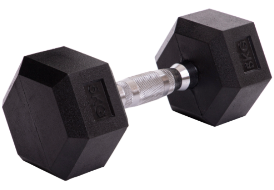 

Гантель цельная шестигранная Zelart (1шт) 5 кг