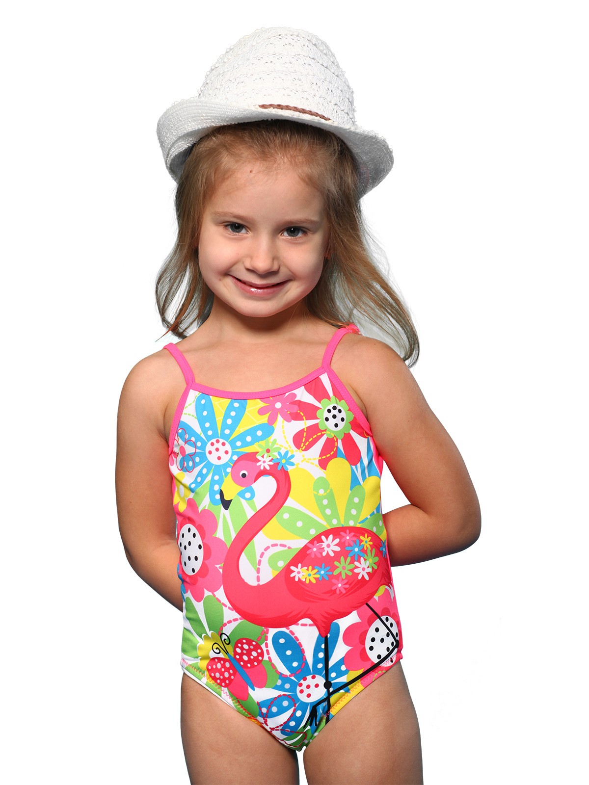 

Купальник для девочки с фламинго Keyzi Flamingo 20 P 104 Розовый