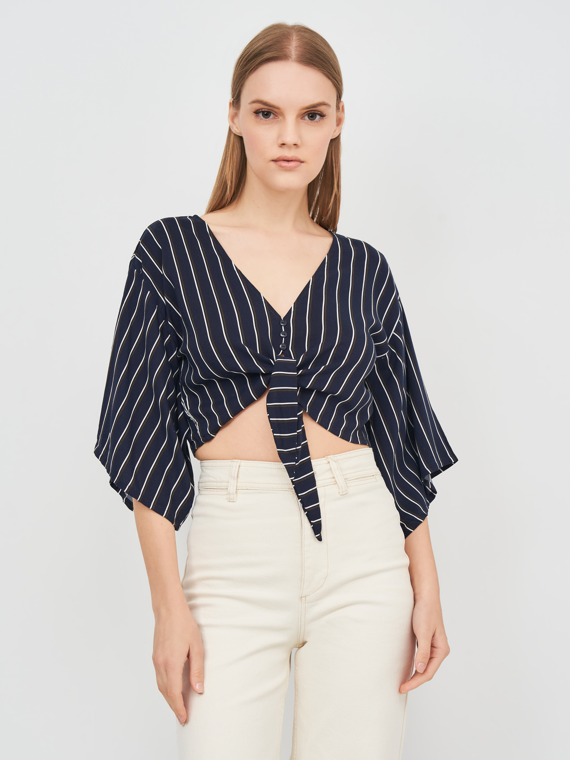 

Блузка Pull & Bear 5472/345/400  Синяя, Блузка Pull & Bear 5472/345/400 M Синяя