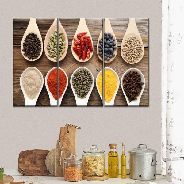 

Модульная картина из трех частей Палитра гурмана 128x81 см