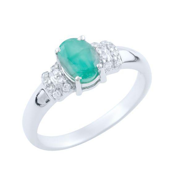 

Серебряное кольцо SilverAlex с натуральным изумрудом 0.971ct 18.5 размер