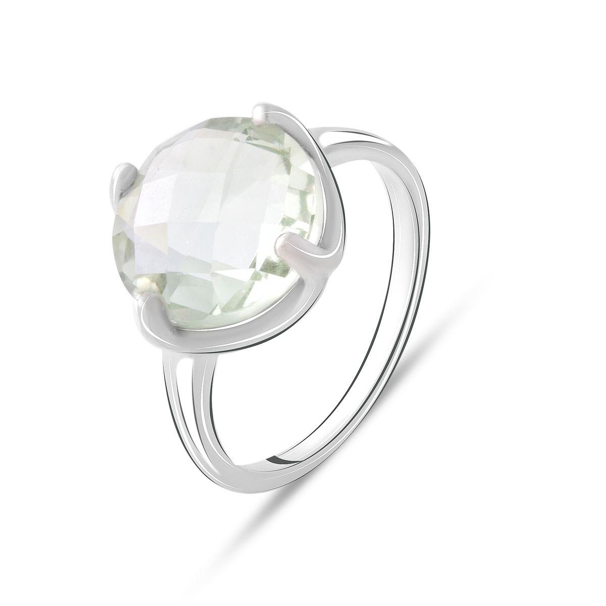 

Серебряное кольцо SilverAlex с натуральным зеленим аметистом 5.27ct 18.5 размер