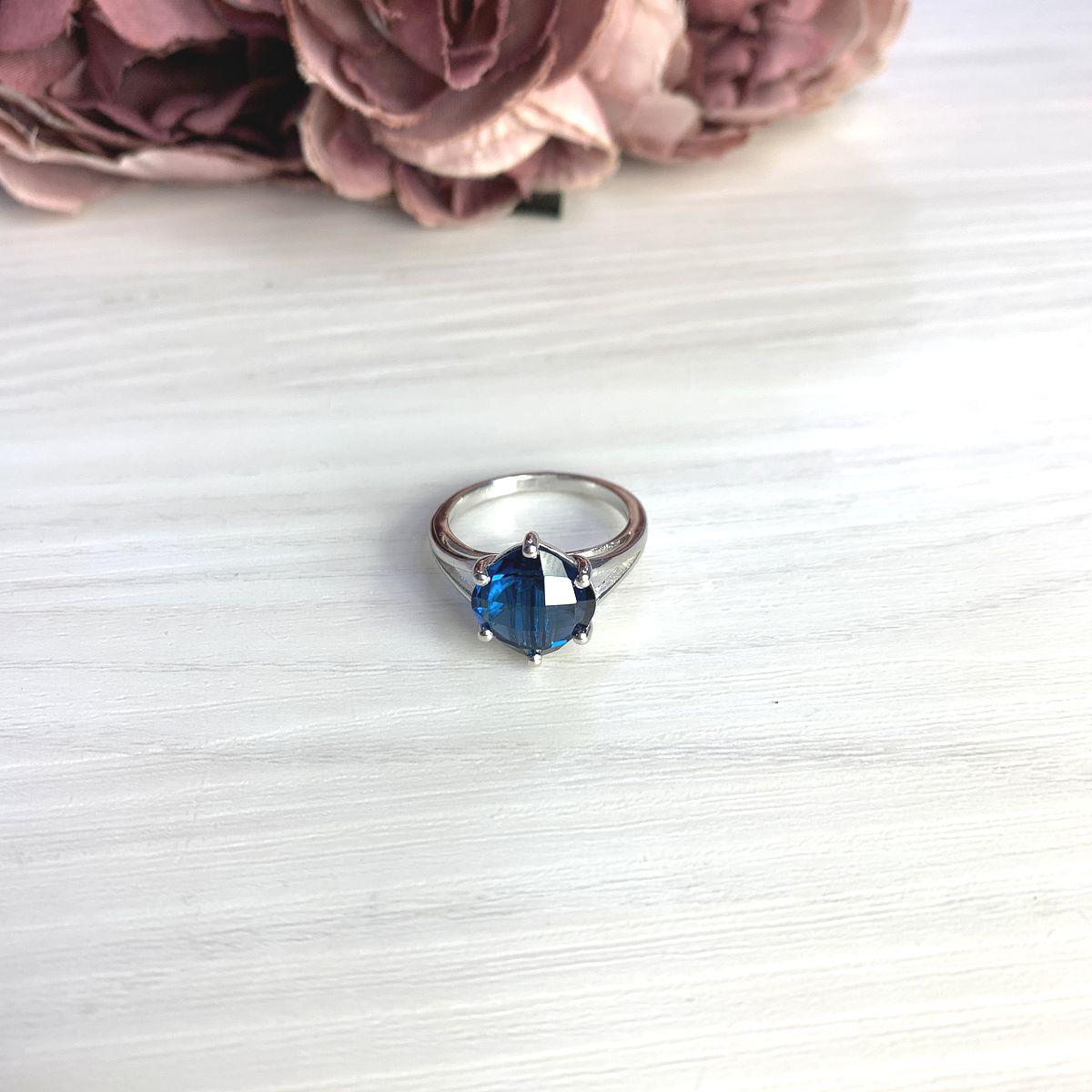 

Серебряное кольцо SilverAlex с натуральным топазом Лондон Блю 3.138ct 17 размер
