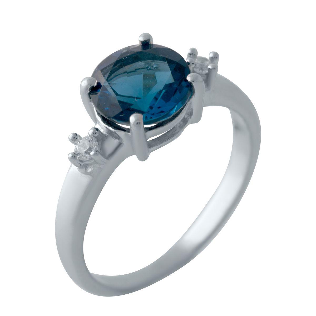 

Серебряное кольцо SilverAlex с натуральным топазом Лондон Блю 1.6ct 17.5 размер