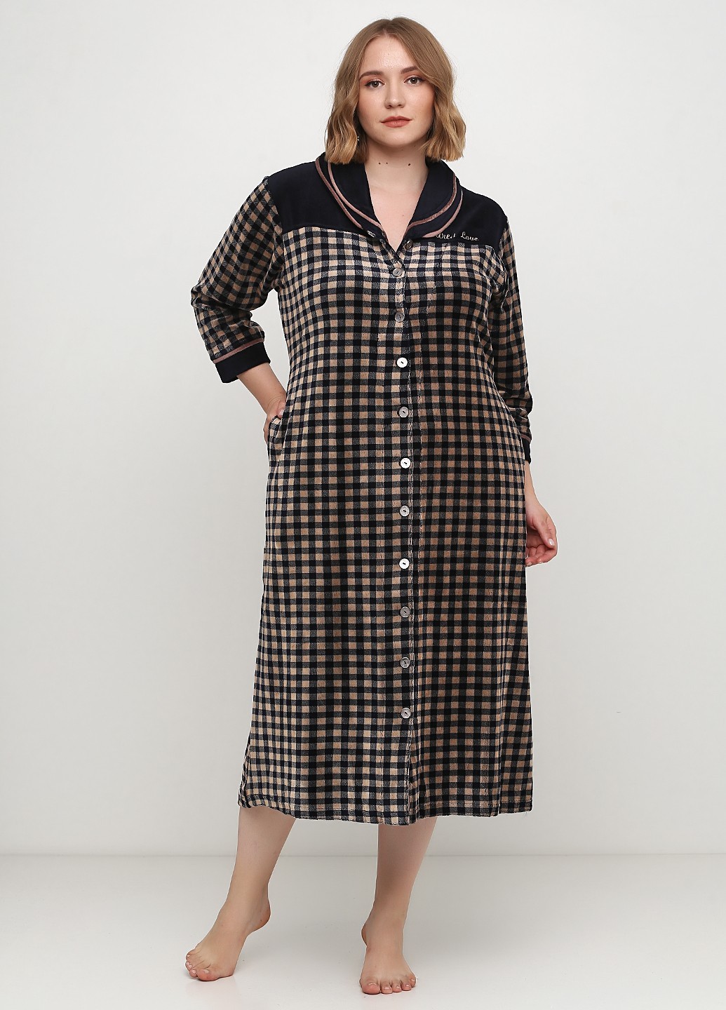 

Халат Wild Love  коричневый 20866, Халат Wild Love 2XL коричневый 20866