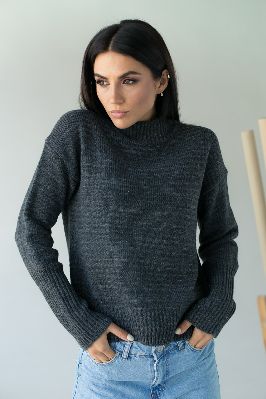 

Теплая кофта с широкими манжетами LUREX - темно-серый цвет, XL ( 1007012208)