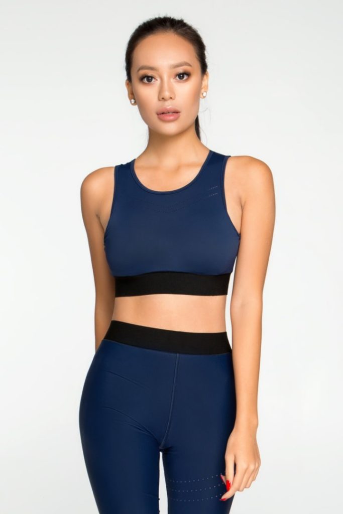 

Женский спортивный топ Designed for Fitness Pixelation Navy M синий