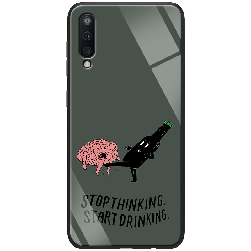 

TPU+Glass чехол Epik ForFun для Samsung Galaxy A70 Stopthinking