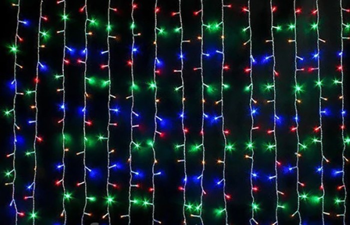 

Светодиодная гирлянда Led Водопад 240 лампочек 3х2 м Разноцветная