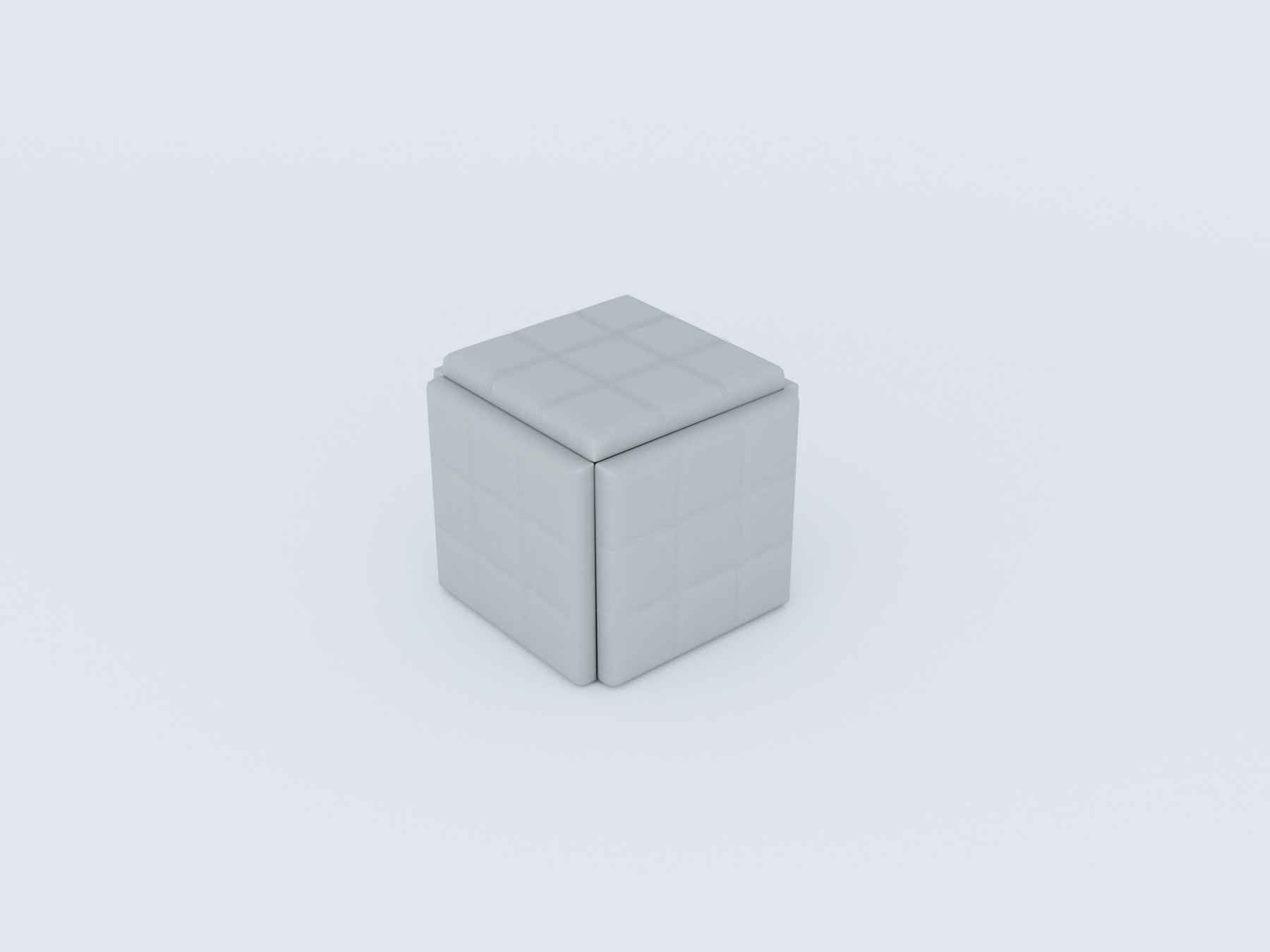 

Пуф трансформер KRT design Багира 5 в 1 белый каркас серая ткань 42x42x45 см