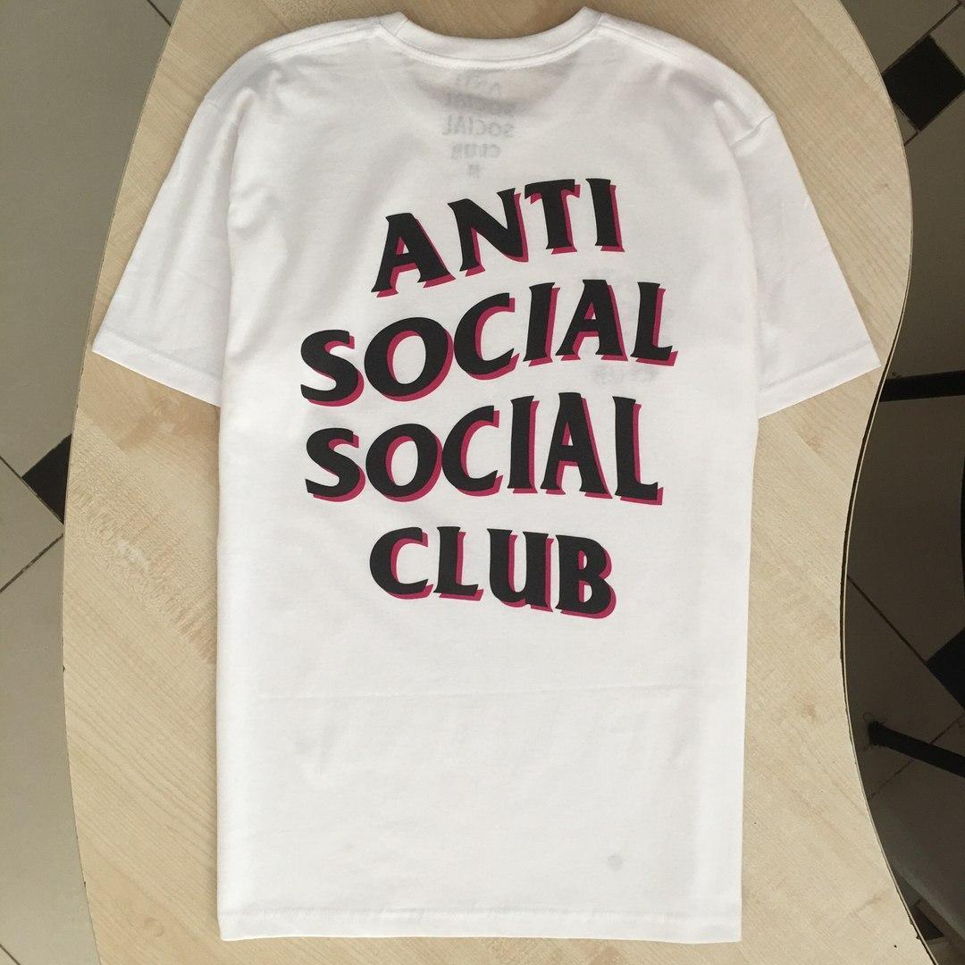 

Футболка белая LOYS Anti Social Social Club ASSC glich, Футболка белая LOYS Anti Social Social Club ASSC glich S