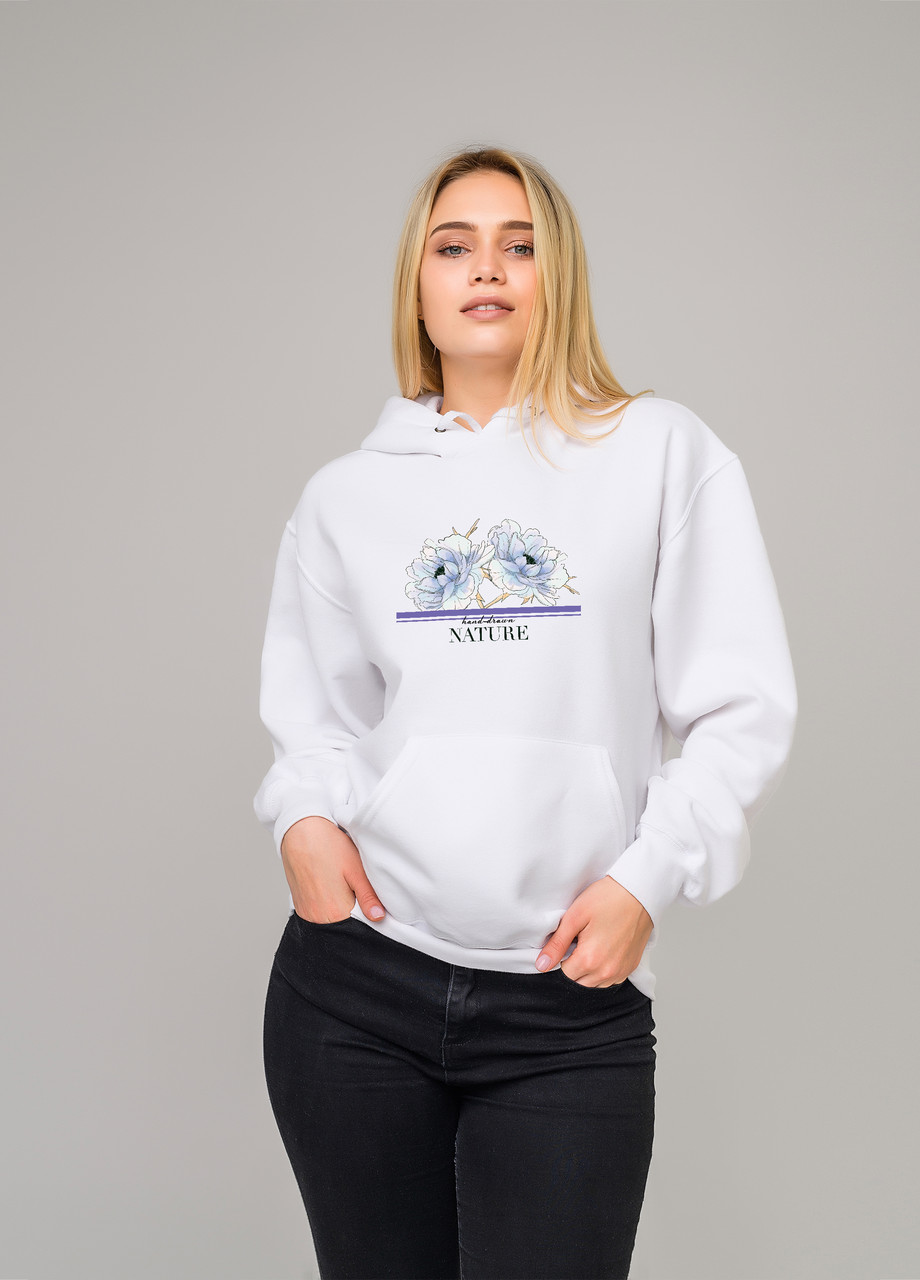 

Толстовка белая LOYS flowers, Толстовка белая LOYS flowers S