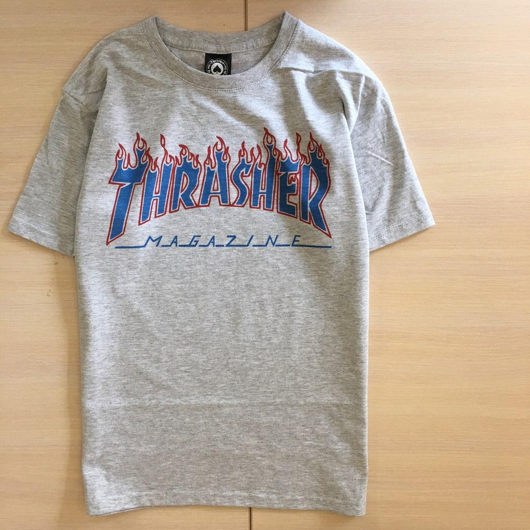 

Футболка серая LOYS Thrasher Blue Flame, Футболка серая LOYS Thrasher Blue Flame S