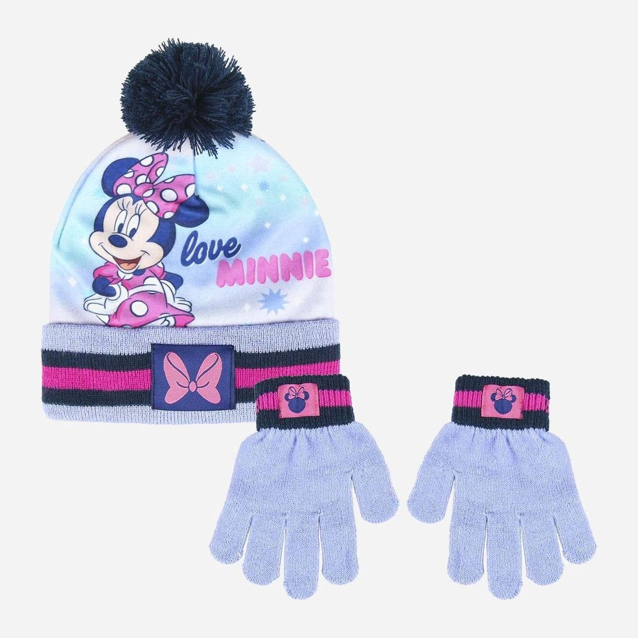 

Демисезонный комплект (шапка + перчатки) Disney Minnie 2200005855 54 см Сиренево-голубой