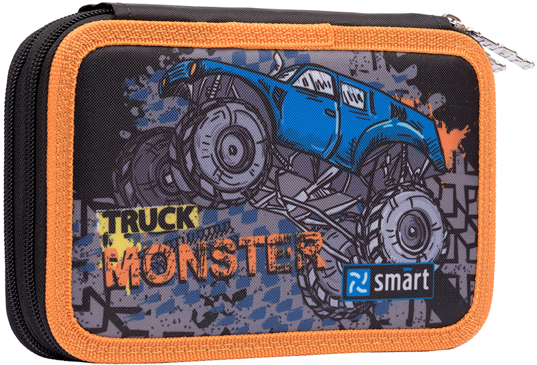 

Пенал твердый Smart двойной HP-01 Monster Truck черный (532578)