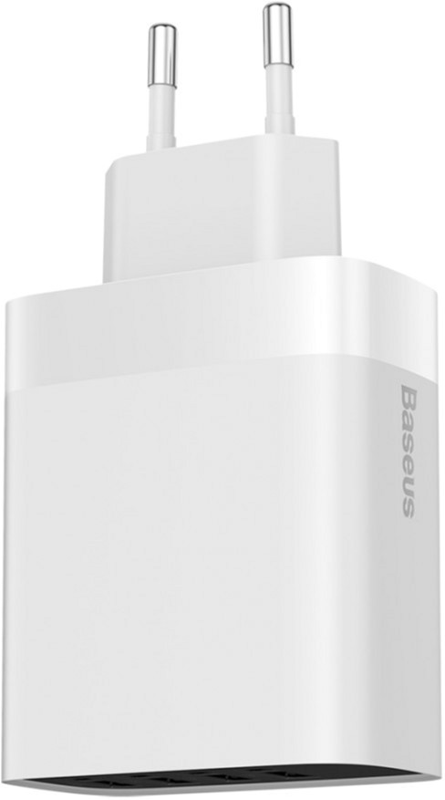 

Сетевое зарядное устройство Baseus Mirror Lake Digital Display 4USB Travel Charger 30W (EU) White (CCJMHB-B02)