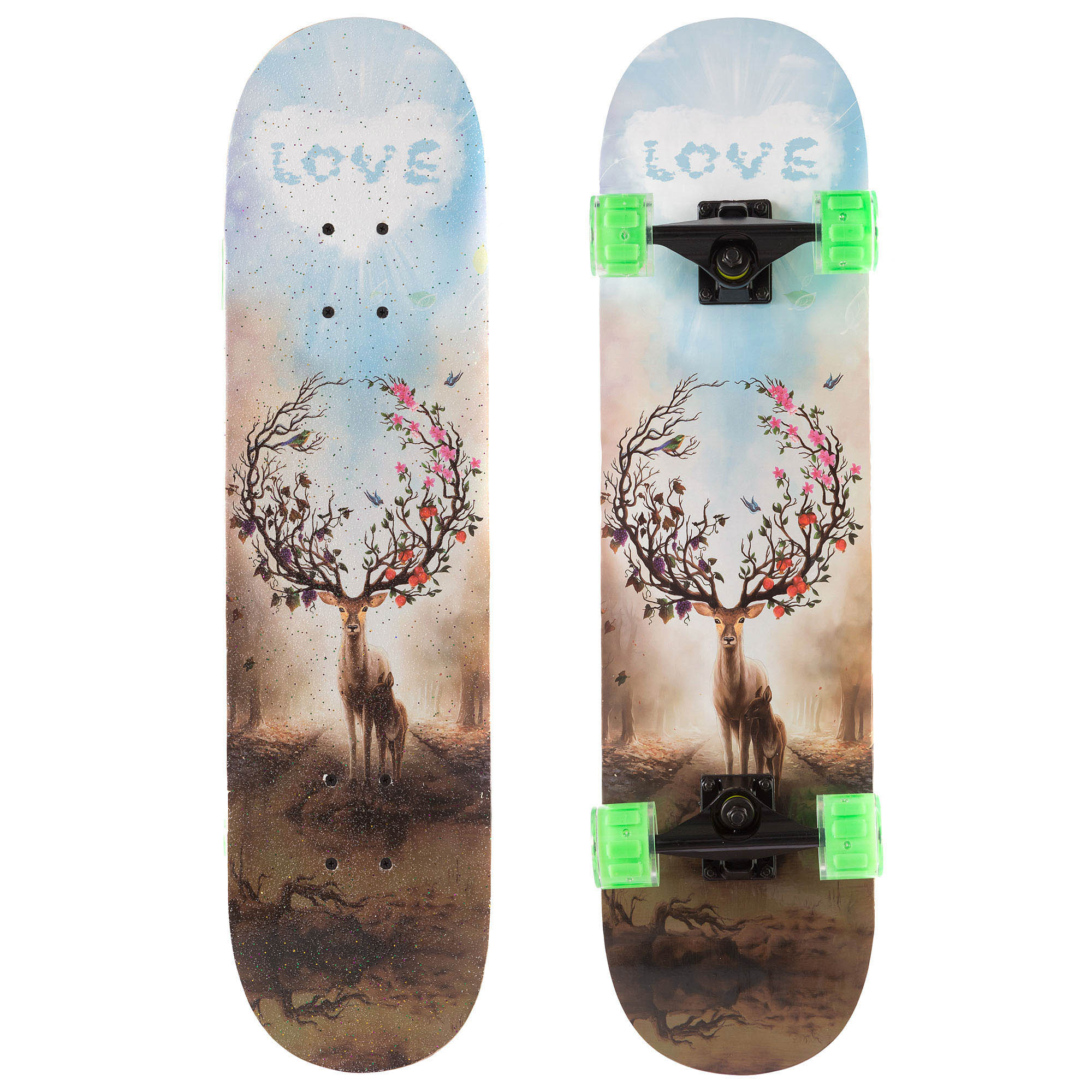 

Скейтборд в сборе (роликовая доска) SK-1248-5 (колесо-PU, р-р деки 78х20х1,2см, 608Z)