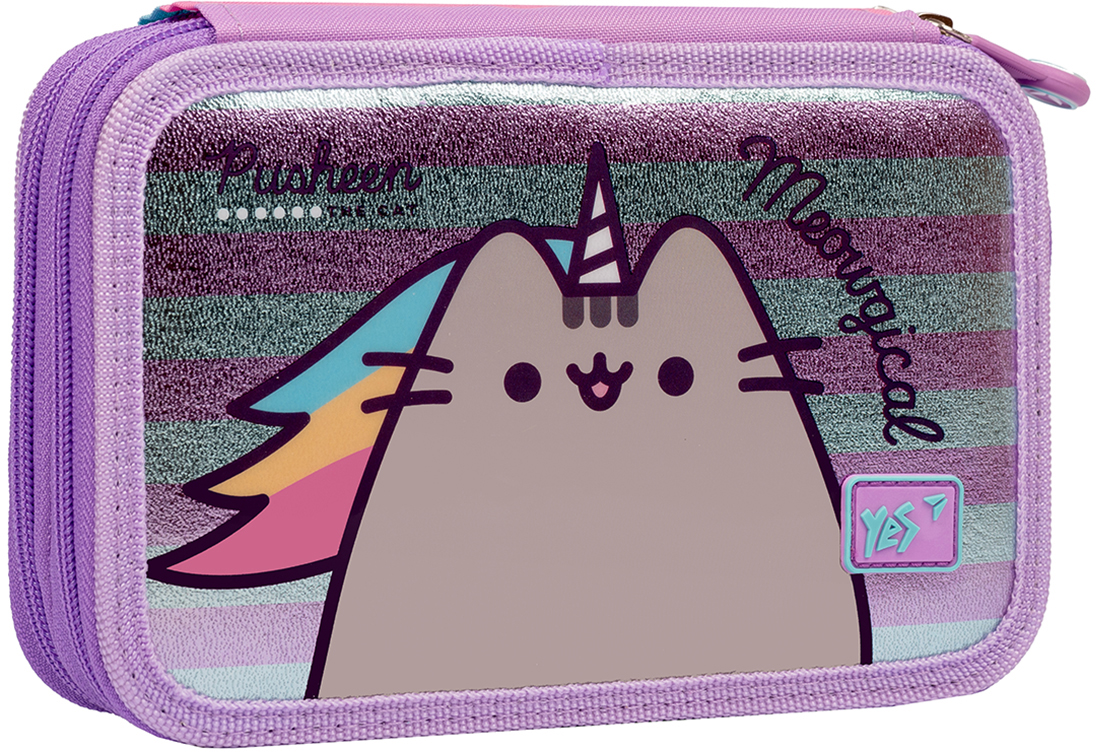 

Пенал твердый YES двойной HP-01 Pusheen сиреневый/бирюзовый (533091)