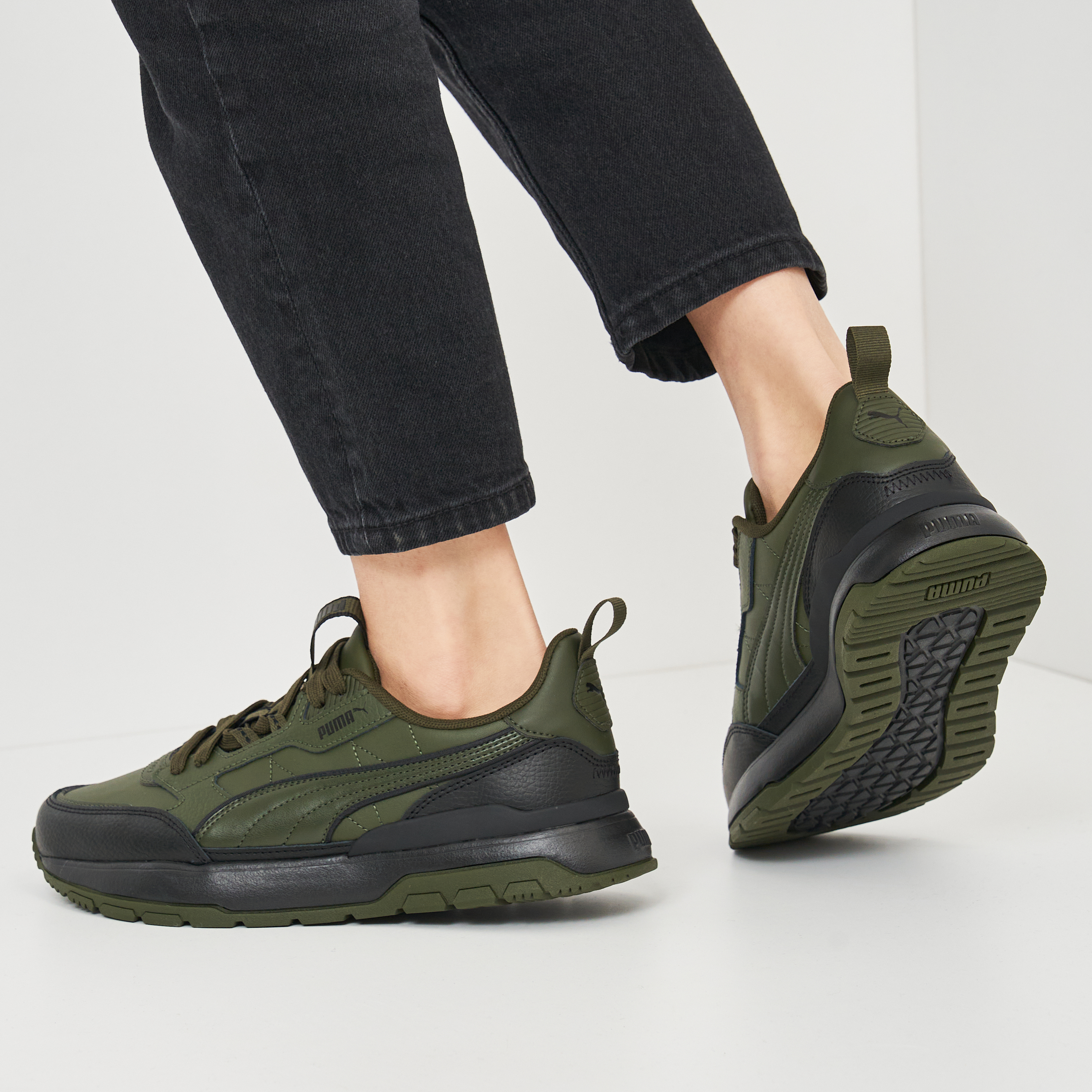 Puma mostro hypernature outlet olive night sneakers