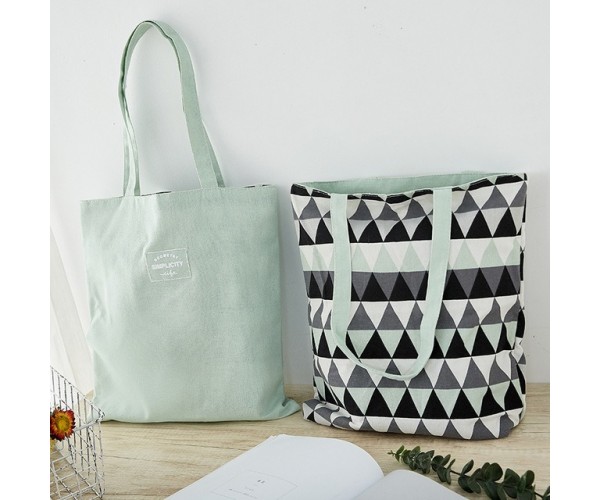 

Двухсторонняя сумка из льна 38 х 35 см 418 Мятный