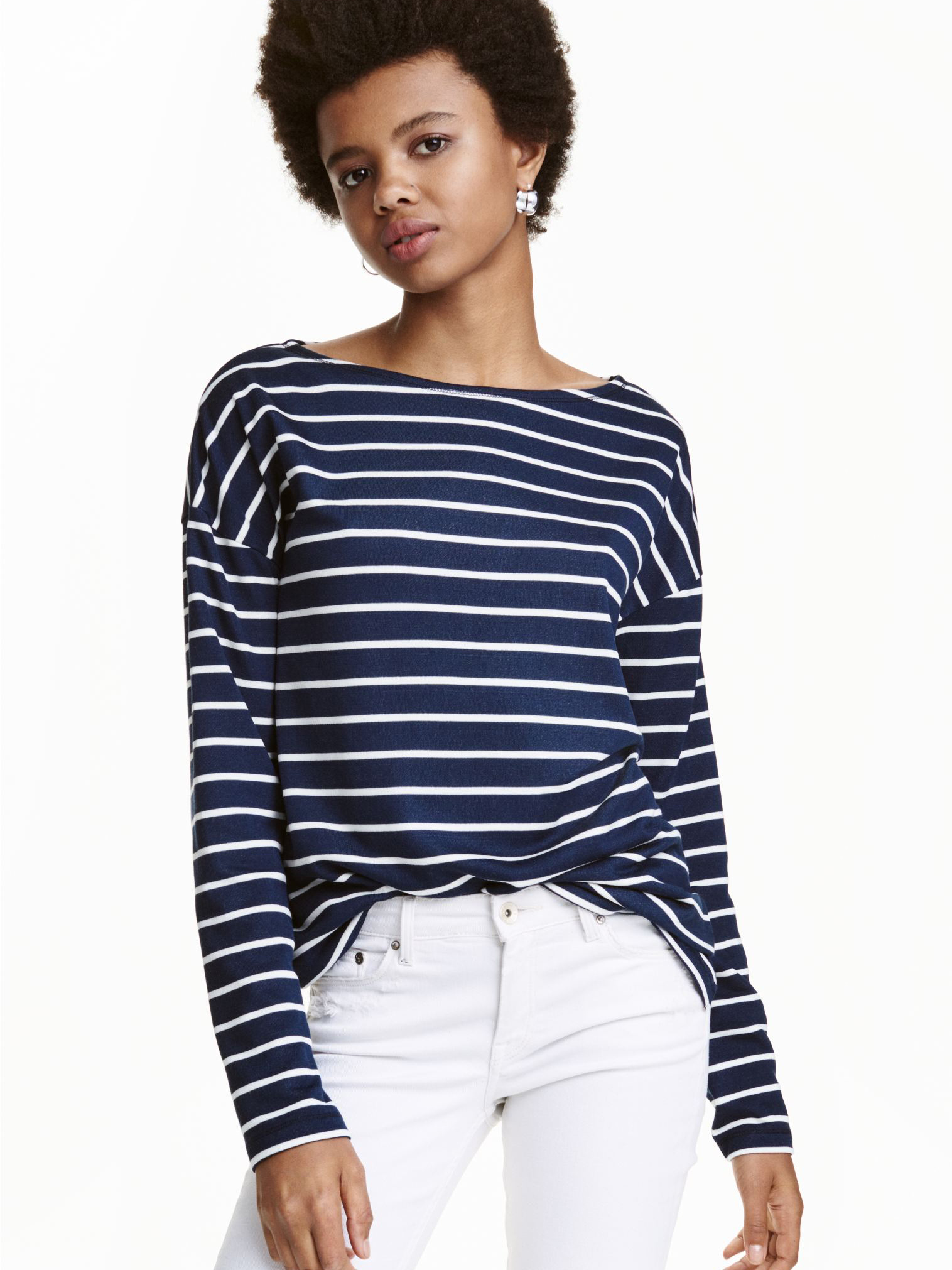 

Лонгслив H&M 7972684 S Темно-синий