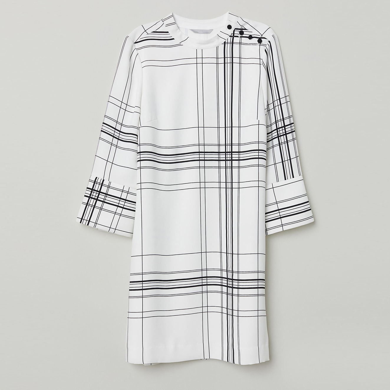 

Платье H&M 0625773  Черное с белым, Платье H&M 0625773 32 Черное с белым